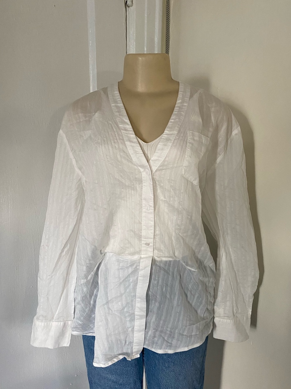 White linen shirt